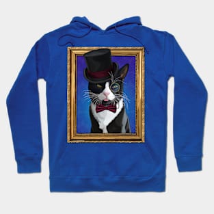 Dapper Gentleman Tuxedo Cat Blepping Hoodie